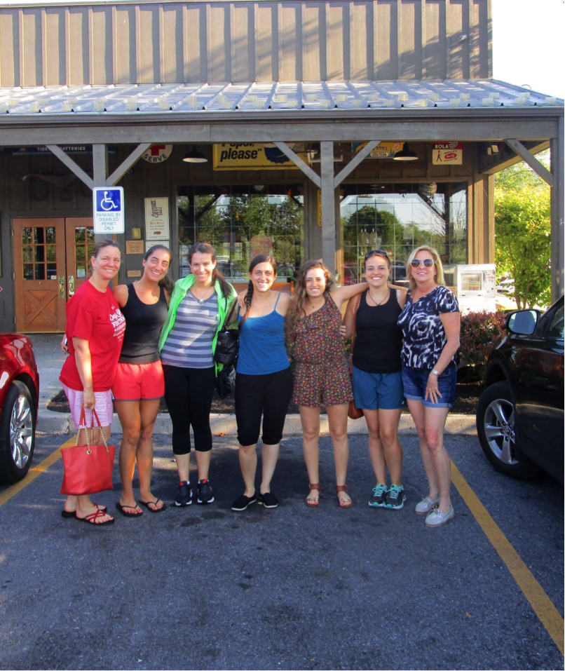 Work hard, play hard. The group visited a state park in Kentucky, went on a zip-lining outing, and often had dinner together.