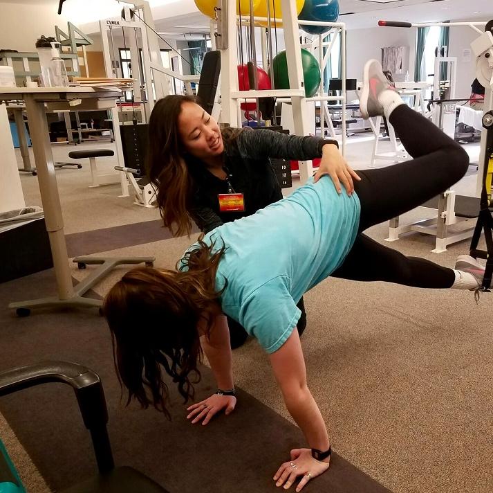 Physical therapy student Ashley Houck is spending her clinical affiliation at the Bolwell Health Center in Ohio.
