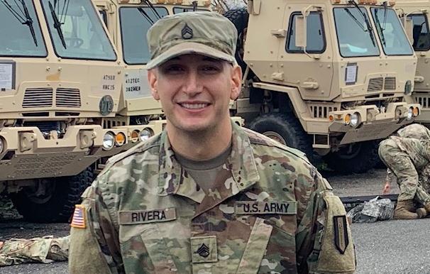 Staff Sergeant David Rivera serves in the army reserves. He is set to graduate the Physician Assistant Manhattan program in 2019.