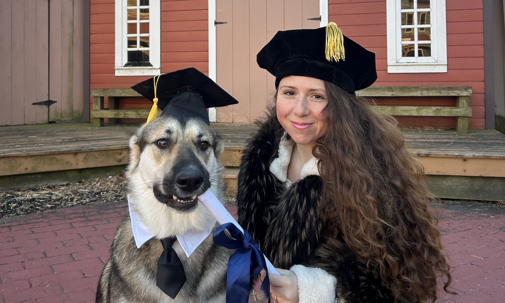 Annette Bresler and her dog.