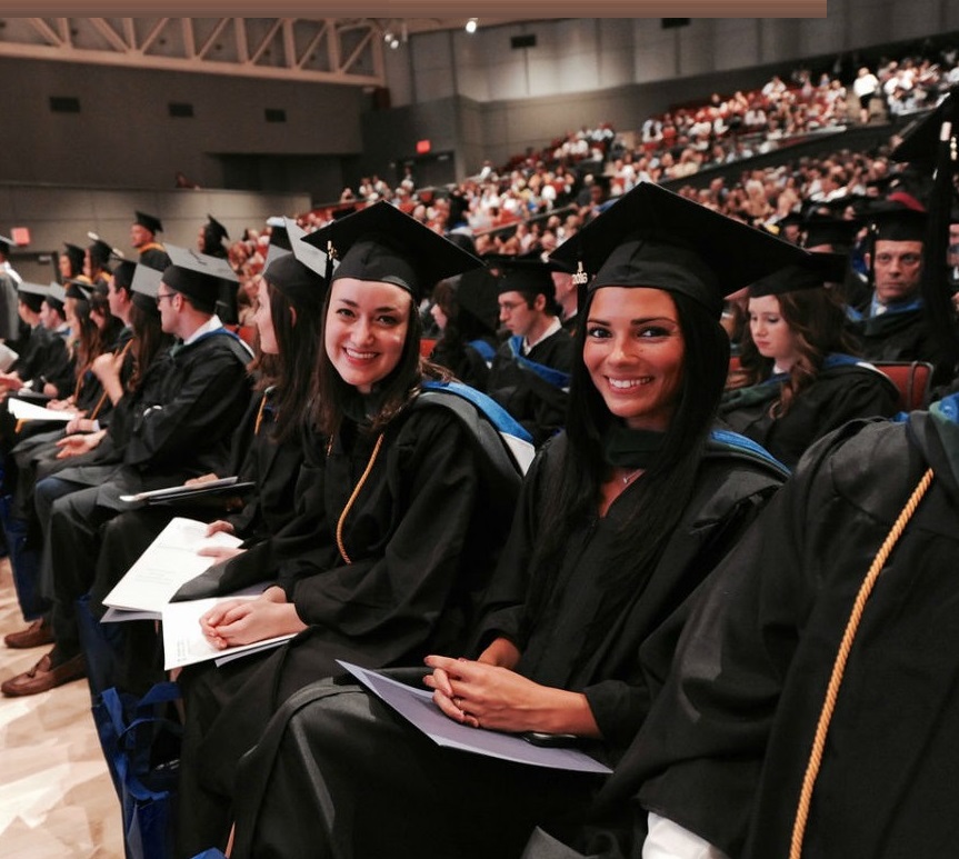 Tova Kutner and Stephanie Luca at SHS commencement ceremony  