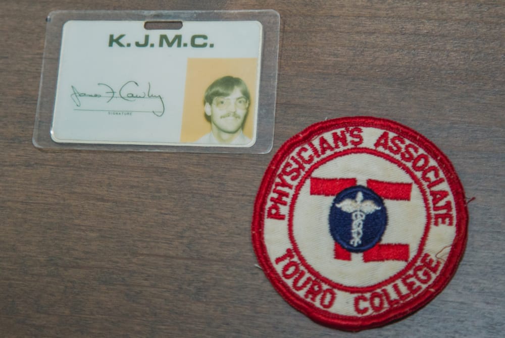 Jim Cawley Touro ID card and Touro PA badge